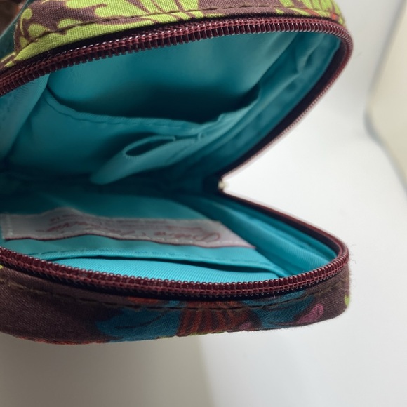 Debra Valencia | Floral ID Wallet Coin Purse Adjustable Crossbody Strap Travel - Picture 9 of 14